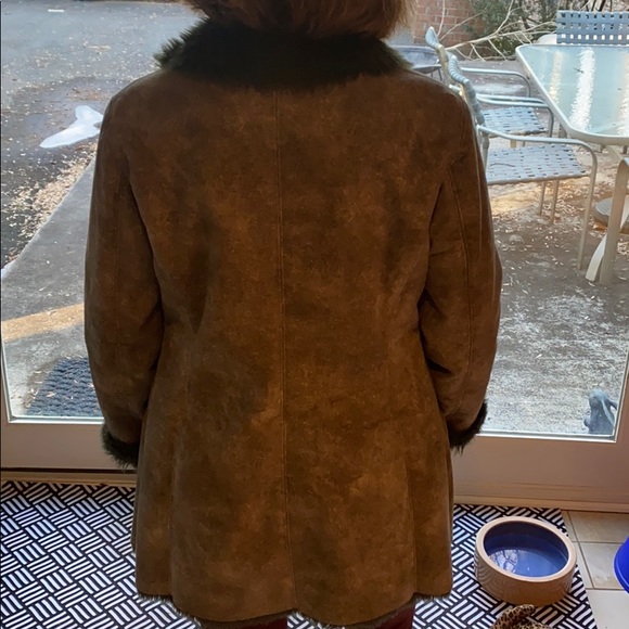 Hunter green faux shearling jacket - Picture 2 of 4